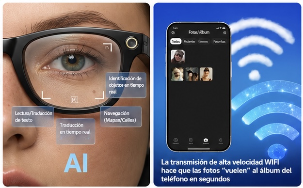 Funciones de IA: traducción, navegación, reconocimiento