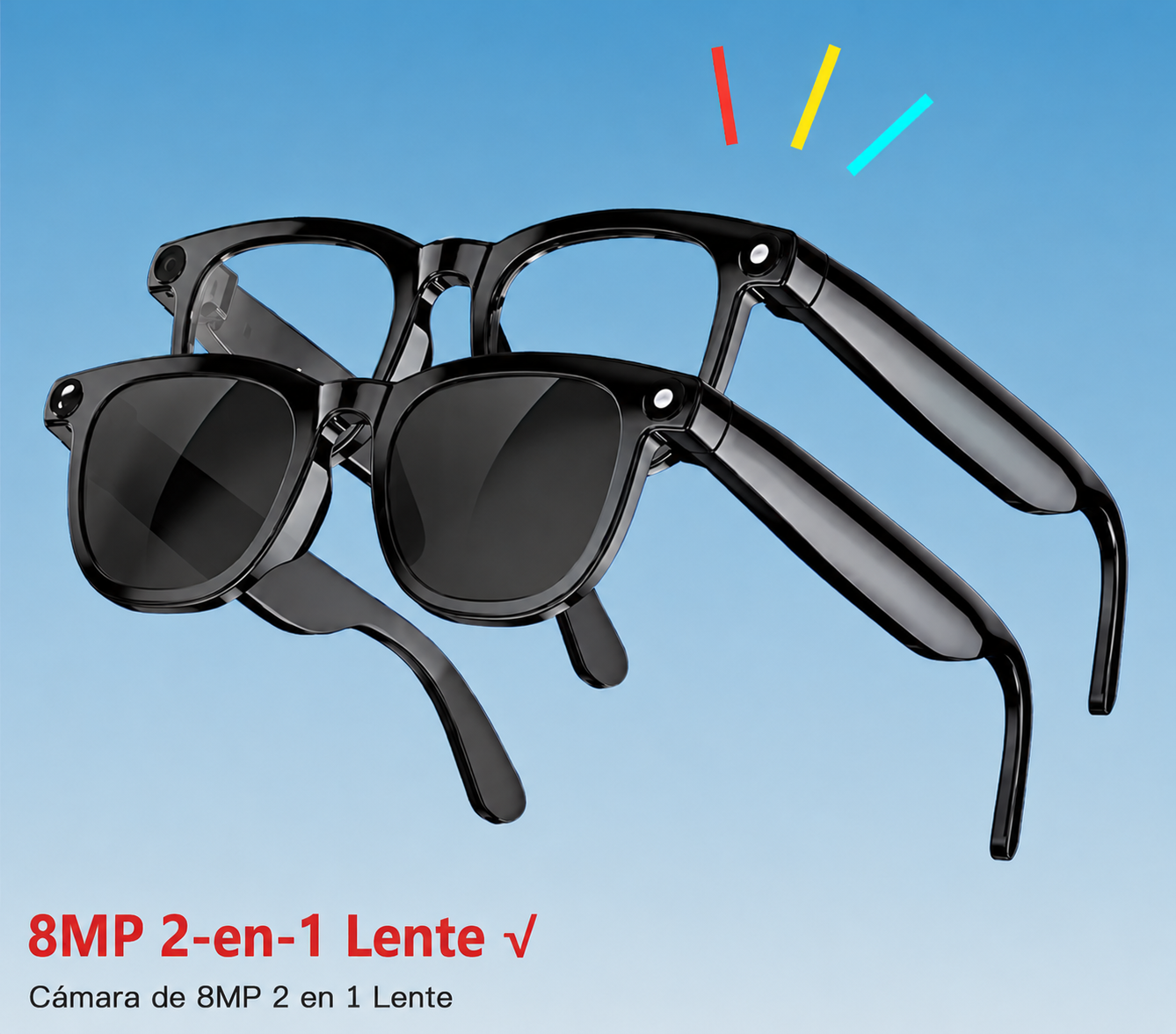 Gafas Market Plus X Casual Standard — cámara 8MP 2 en 1