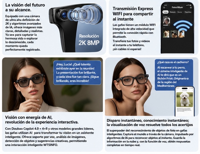 Resolución 2K y transferencia WiFi al celular